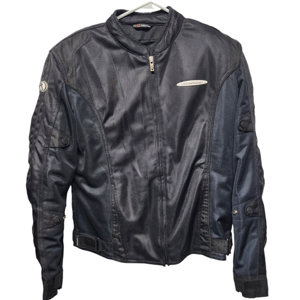 Fieldsheer Womens Motorcycle Padded Riding Jacket Solid Black Size 12